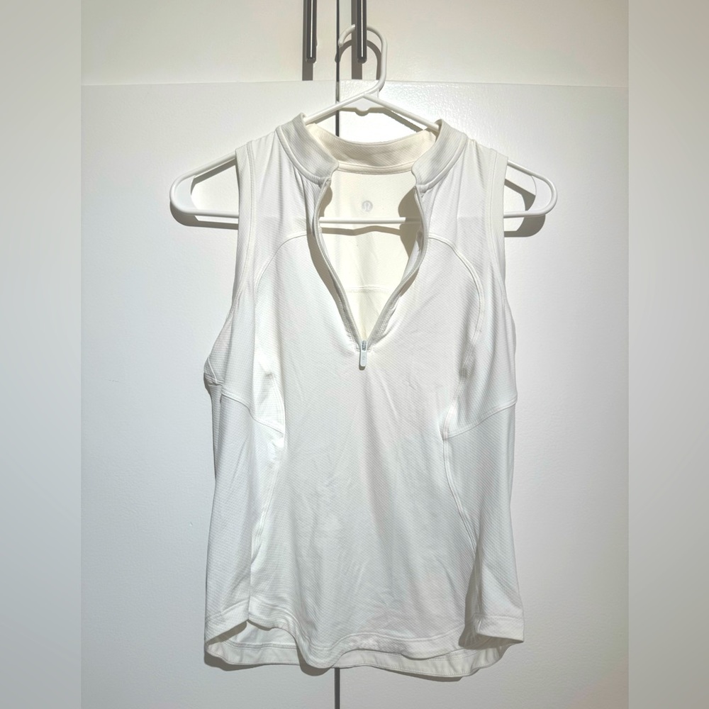 Lululemon Front Zip Mock Neck Tennis Tank